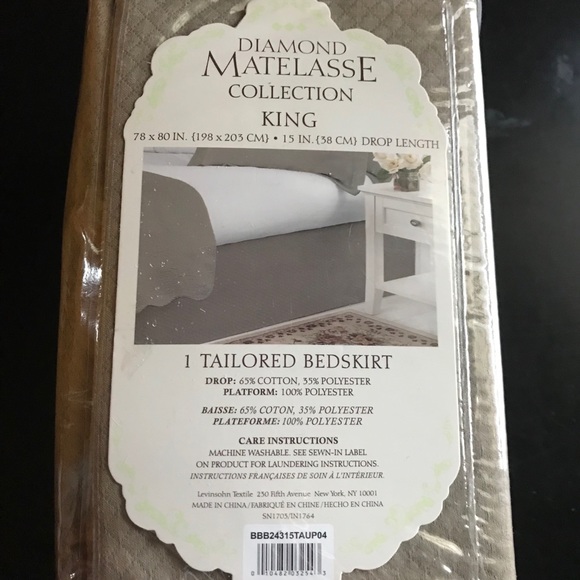 Taupe King Bed Skirt - Picture 3 of 4